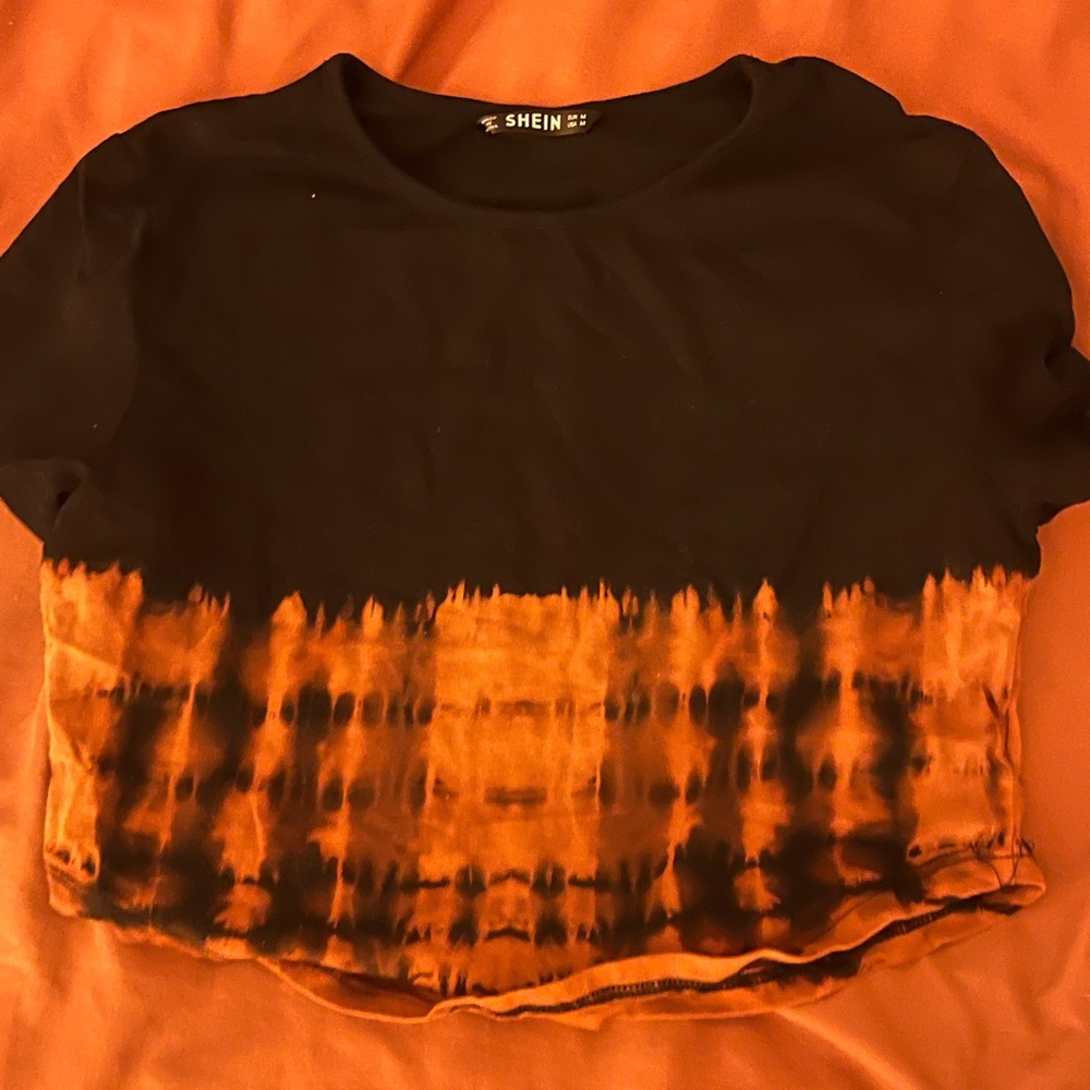 SHEIN DIY bleach dyed crop top
